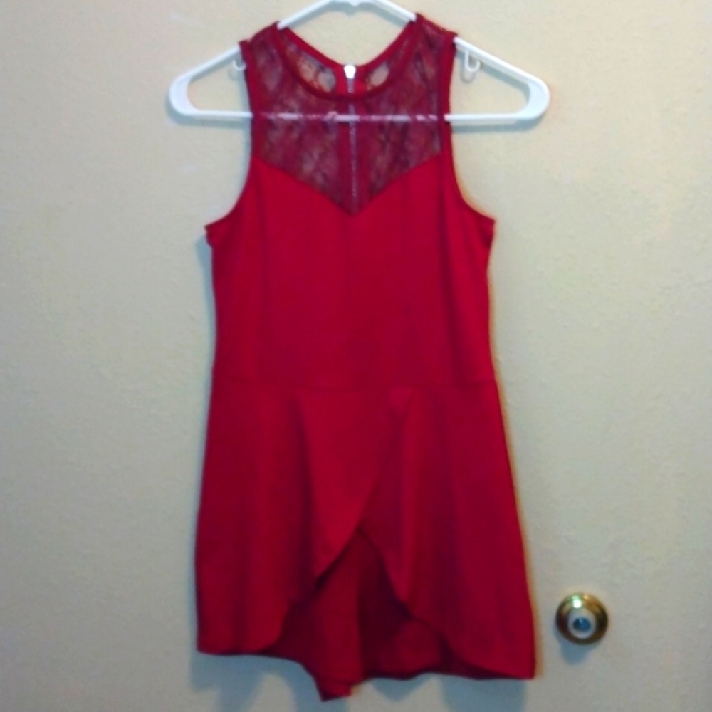 Dressy Red Romper